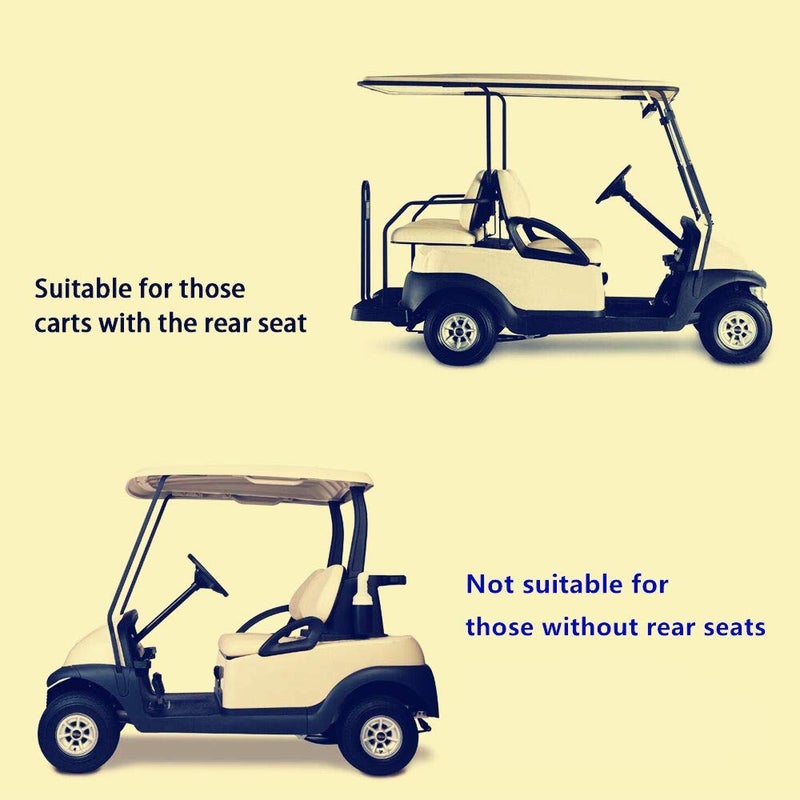 Dr.Acces Golf Cart Rear Seat Arm Rests | No Drilling Required, Universal Arm Rest Fits on EZGO, Club Car, Yamaha Golf cart with Rear seat (Beige) - Image 5